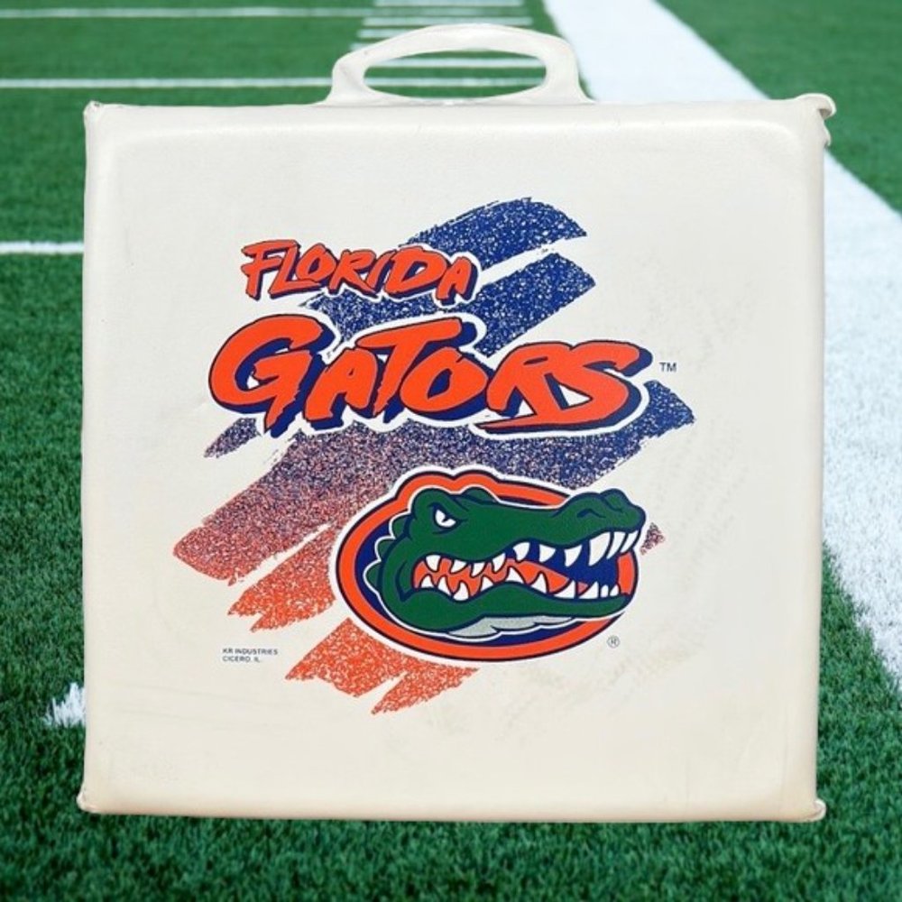 University of Florida Gators White Vinyl Collectible Stadium Cushion Chair 15"